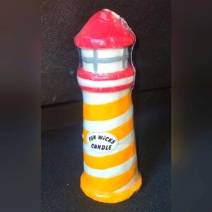 Vintage Fun Wicks Candle - Lighthouse NWT